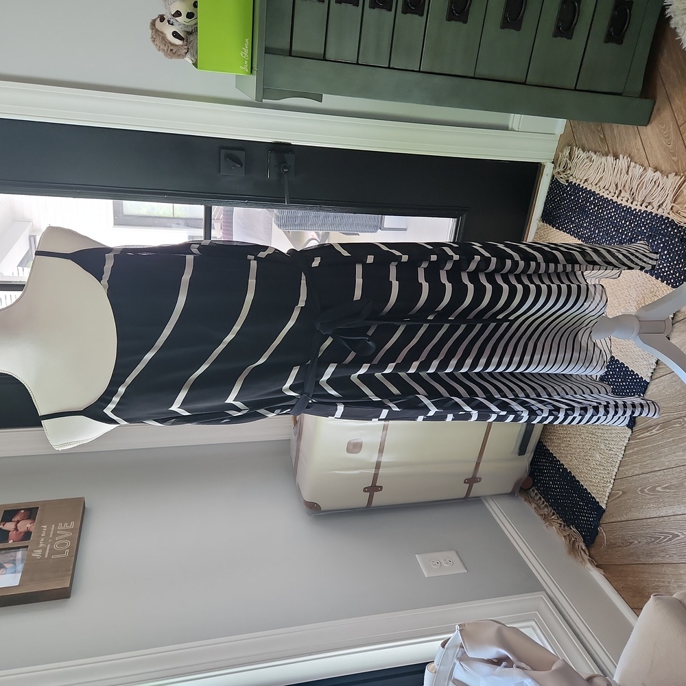 Black and white stripe dress